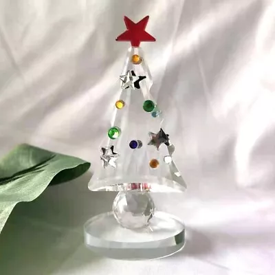 Christmas Tree Crystal Ornament Waterford Tree Christmas Box Glass • $11.19