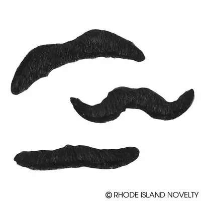 Pack Of 3 - 3.5  Mustaches Halloween Play Fun Costume -QTY DISCOUNTS - FREE GIFT • $5.99