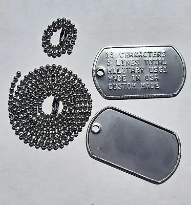 PERSONALIZED Military Dog Tags CHOOSE SILENCERS  • $8.80