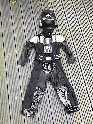 Disney Store Star Wars Darth Vader Dress Up/Fancy Dress Costume With Mask Age 4 • £8