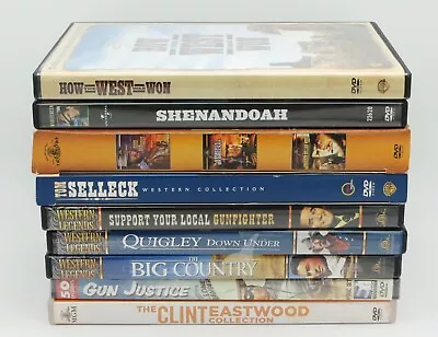 Western Movies DVD Lot - Clint Eastwood Tom Selleck Lone Ranger • $28.99