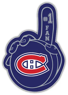 Montreal Canadiens Puck Hand NHL Sport Car Bumper Sticker Decal  ''SIZES'' • $3.75