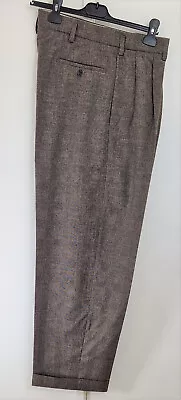£95 • Buy Men's 1950s Mid Gey Medium Prince Of Wales 50s Peg Trousers Rockabilly Rockin