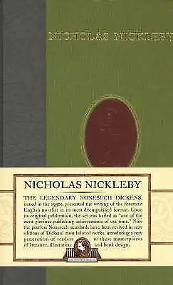 £27.50 • Buy Nicholas Nickleby (Nonesuch Dickens), Charles Dickens, Excellent Book