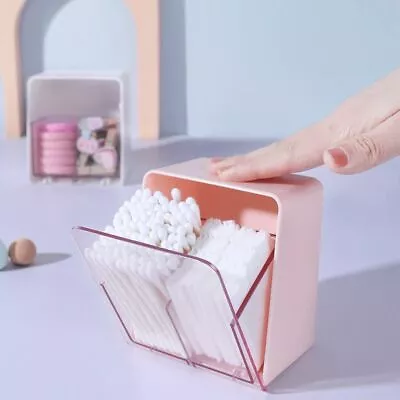 Mounted Q-tip Holder Cotton Swab Container Makeup Pads Canister Storage-Box • $16.46