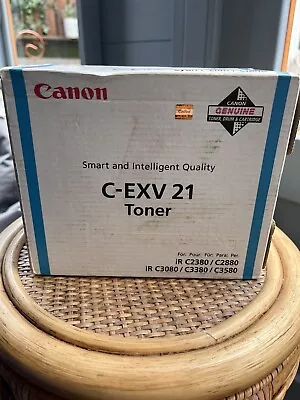 Canon C-EXV 21 Printer Toner NEW Genuine C2380 C2880 C3080 C3380 C3580 Cyan • £14.99