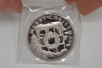 MERRY CHRISTMAS 1 TROY OUNCE 999 SILVER ROUND COIN (Sealed) (FCO020877) • $39.99