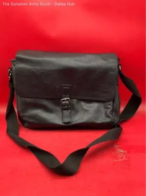 Kenneth Cole Black Reaction Leather Shoulder Messenger Laptop Bag • $14.99