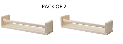 Spice Rack Kitchen Wall Mounted IKEA Storage Shelf Organizer Wooden PACK Of 2 • £17.90