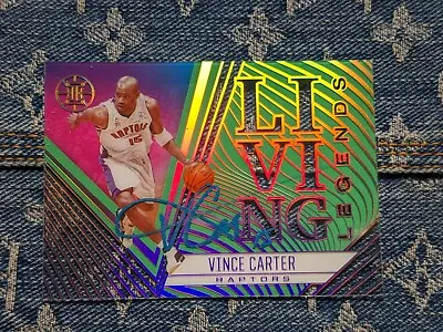 2020-2021 Panini Illusions Emerald Vince Carter On Card In Person Auto • $30