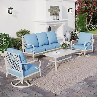 5 Seat Outdoor Sectional Sofa Set With Table Outdoor Patio Furniture Set Blue • $889.99