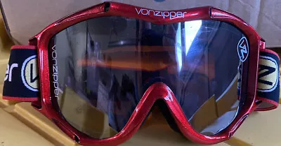 Retro Old Skool Von Zipper Wisenheimer Goggles Red / Black Vintage Snowboard Ski • $59.99