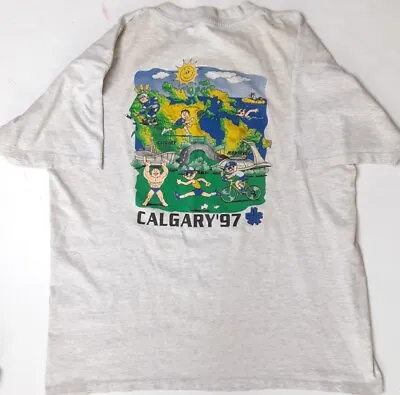 Vtg Calgary World Police/Fire Games Calgary 97 Police Of Montreal T Shirt XL/2XL • $6.99