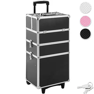 Mobile Cosmetics Trolley Alu Hairdressing Makeup Beauty Nail Vanity Case Box New • £77.99