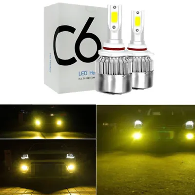 2x NEW 9005/HB3 3000K Golden Yellow High Power COB LED Fog Lights Driving Bulb • $14.18