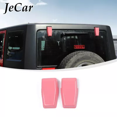 Pink Tailgate Window Liftgate Glass Hinge Cover Trims For Jeep Wrangler JK 07-18 • $28.59