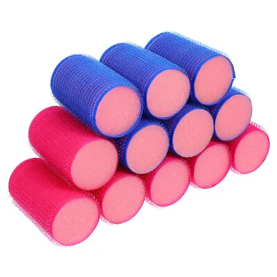 12pcs Sponge Hair Curlers Long Medium Short Hair Rollers Sleeping Hair Curler • £6.01