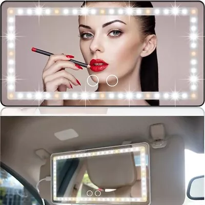 60 LEDs Car Sun Visor Vanity Mirror Rechargeable Makeup Mirror With 3Light Modes • $23.99