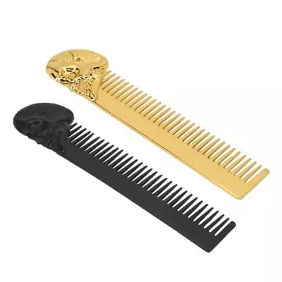 Portable Metal Beard Comb Barber Mustache Brush Mens Shaving Pocket Grooming • $8.42