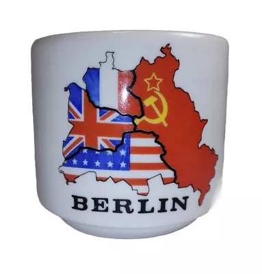 Vintage Schonwald Germany Berlin Mug Flags Of Germany Heavy 3.25  Tall  • $18