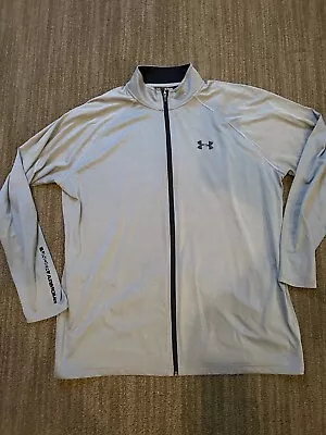 Men’s Under Armour Heat Gear Gray Zip Up Jacket Size XL EUC  • $14.99