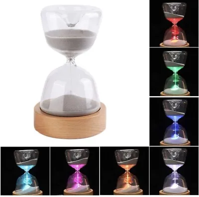 15 Minute Hourglass Sand Timer 7 Colors Led Nightlight With Remote Gift Box • $14.95