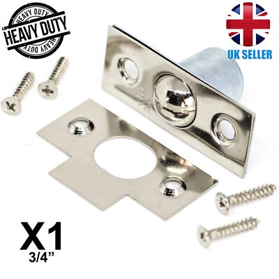 £3.55 • Buy 1x SILVER MORTICE BALES CATCH 3/4  Door/Cupboard/Cabinet Roller Ball Latch Lock