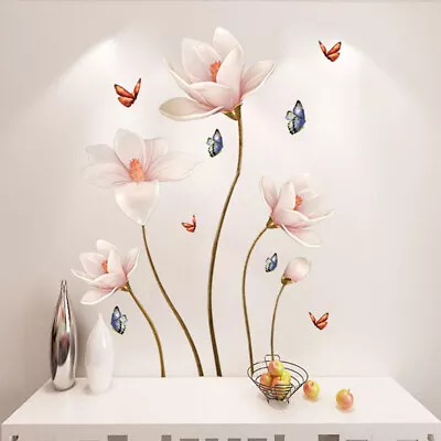 £5.75 • Buy Large Peony Rose Flower Art Wall Sticker Living Room Home Background Decal 