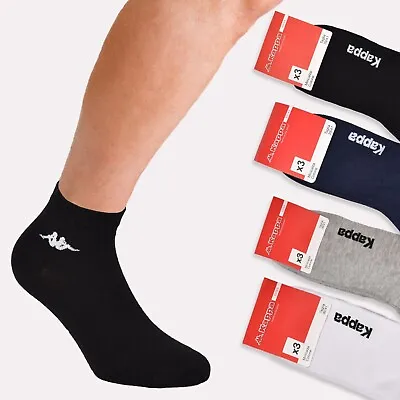 3 Pairs Of Half Socks From Man Woman Unisex Stretch Cotton Kappa K004 • £6.52