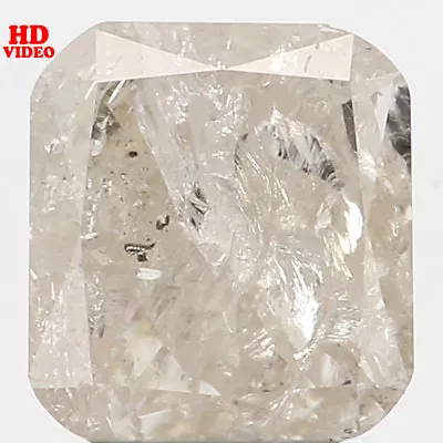 Natural Loose Diamond Cushion White Grey Color I2 Clarity 5.20 MM 0.72 CT N7468 • $164