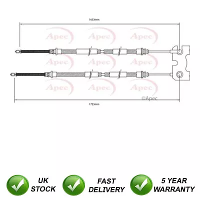 Hand Brake Cable Rear SJR Fits Ford Escort 1995-2000 1.3 1.4 1.6 1.8 D TD • $45.77