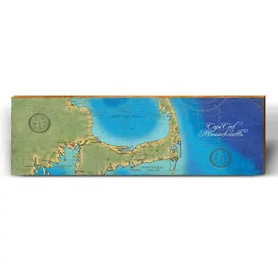 Cape Cod Massachusetts Topographical Styled Chart Horizontal • $37.95