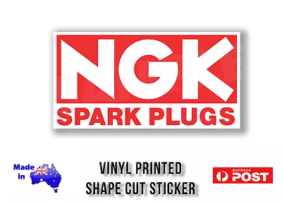 NGK Spark Plugs Vinyl PRINT Sticker Decal 150mm - JDM Japan Engine FREE POST! • $5.50