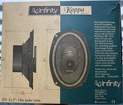 🔥RARE VINTAGE INFINITY KAPPA 693i 6X9 3 WAY CAR AUDIO SPEAKERS • $650