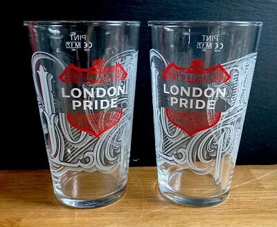 2 X New Fuller's London Pride Original Ale Beer Bitter Pint Glasses Pub Bar • £12.99