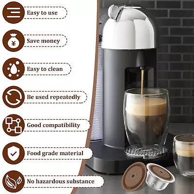 Reusable Coffee Pod With Silicone Lid Food Grade Stainless Steel Coffee MoZDP • $24.69