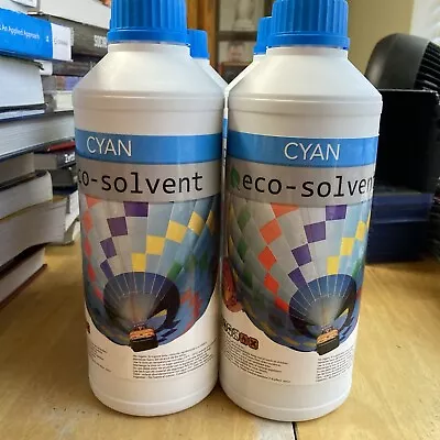 2 Eco Solvent Ink Blue Cyan For Wide Format Printers Roland-Mutoh-Mimaki • $30