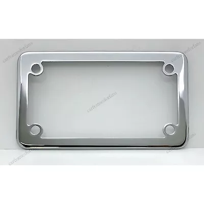 Motorcycle License Plate Frame - Chrome Plated Metal • $29.99