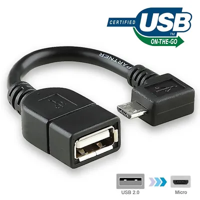 Micro USB B Male To USB 2.0 A Female OTG Adapter Converter Cable LG Samsung Sony • $8.54