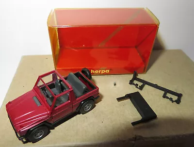 Micro Herpa Ho 1/87 MB Mercedes-Benz G 300 Ge Cabriolet Pink Metal #3084 IN Box • $11.38