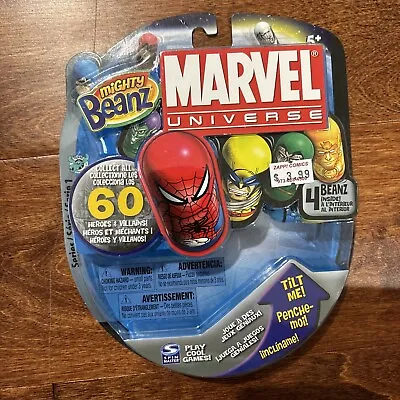 2010 Marvel Universe Mighty Beanz 4 Beans NEW ON CARD Target Exclusive Series 1 • $14.99