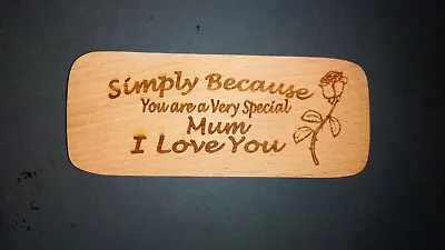 Mothers Day Gifts-SPECIAL MUM FRIDGE MAGNET Polished Beech £3.79 Each Inc Post • £3.79