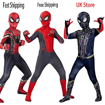 Costume Superhero Cosplay Kids Boy Miles Jumpsuit Deadpool Suits Iron Spiderman • $23.99