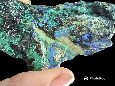 Striking Malachite Azurite And Goethite Slab New Mexico • $20