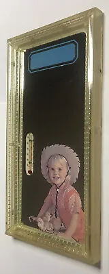 Vintage Salesmans Sample Advertising Thermometer No Name Mirror With Cute Girl • $20.29