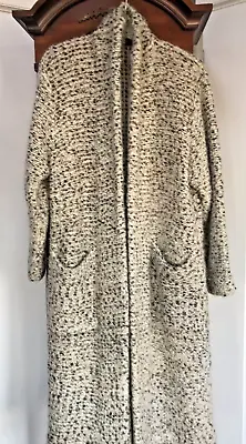 Vintage I. B. Diffusion Long Sweater Coat Women Size MEDIUM Open Front • $45