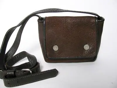 Rugby North America M0851 Brown Leather Over Shoulder Small Messenger Purse Bag • $29