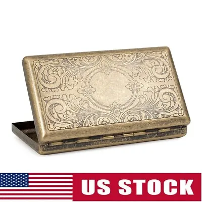 Victorian Style Cigarette Case Double Sided King & 100s Etched Pattern 4 X2  • $12.99