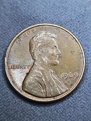 1969 S Penny  Double Die Obverse     Off-center  • $22