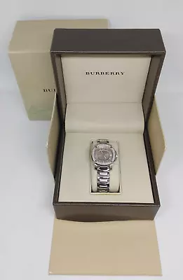 Burberry The Britain Prorsum Silver Champagne Bby1803 Diamond Ladies Swis Watch  • $1999